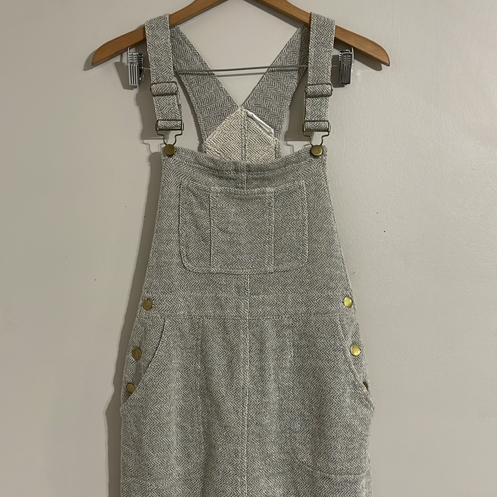 Gray Overall Dress with Adjustable Straps - Picture 2 of 11